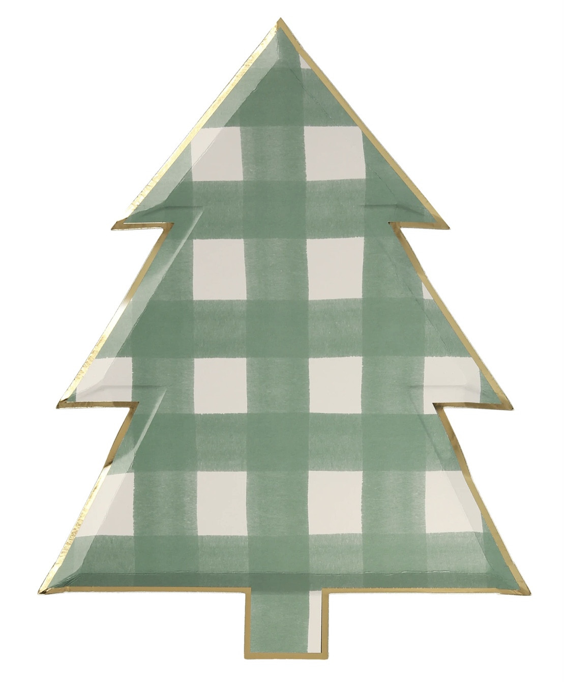 Paper Plates Gingham Tree, Green