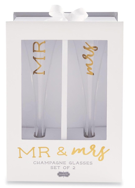 Wedding Champagne Set, Gold