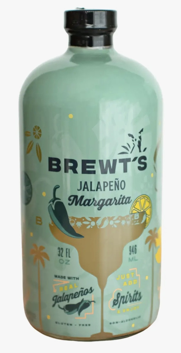 Cocktail Mixer, Brewt - All Natural, Premium Jalapeño Margarita Mixer