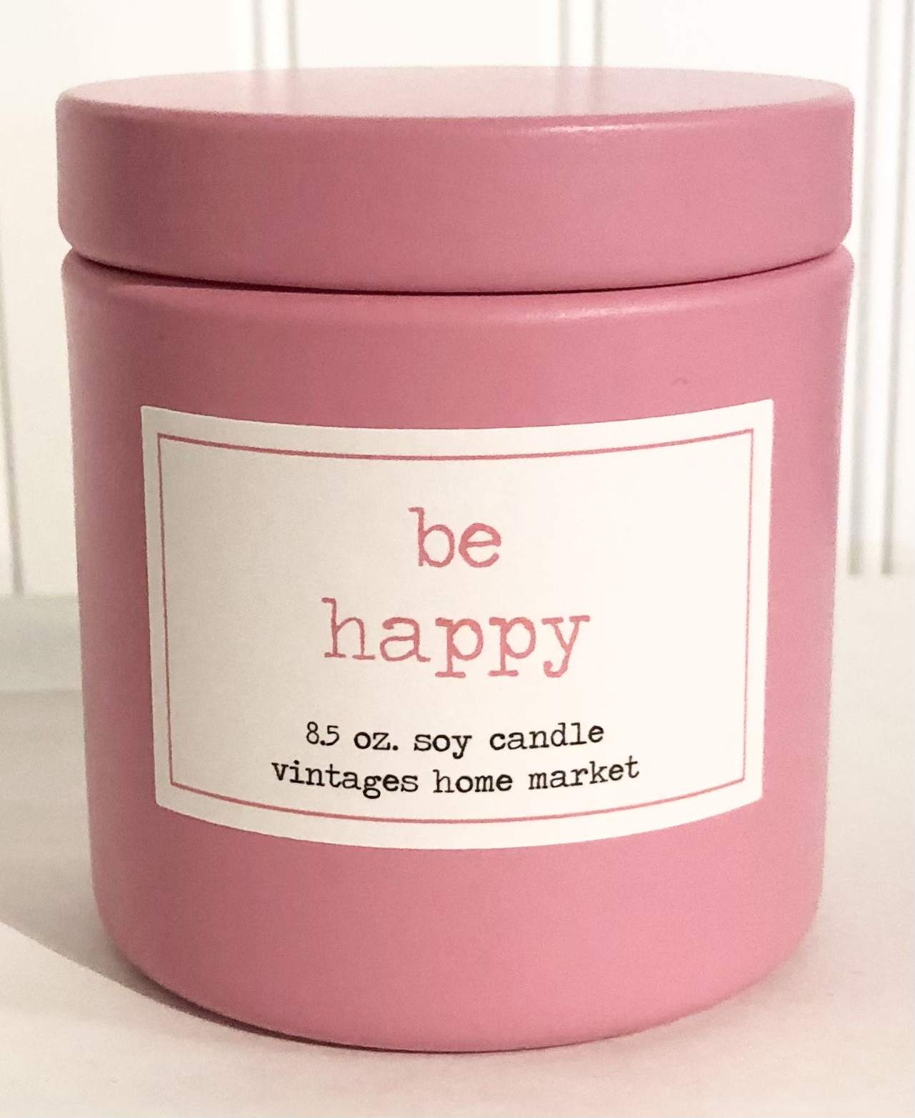 Vintages Home Market - Be Happy  Candle, Limited Edition