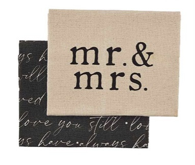 Wedding Towel Set - Mr & Mrs