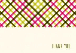 Maggie Gingham Thank You Cards