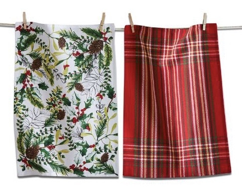 Holiday Dish Towel (Set of 2) - Winter Sprig