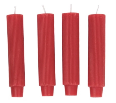 Tapers - Short, Red (Set of 4)
