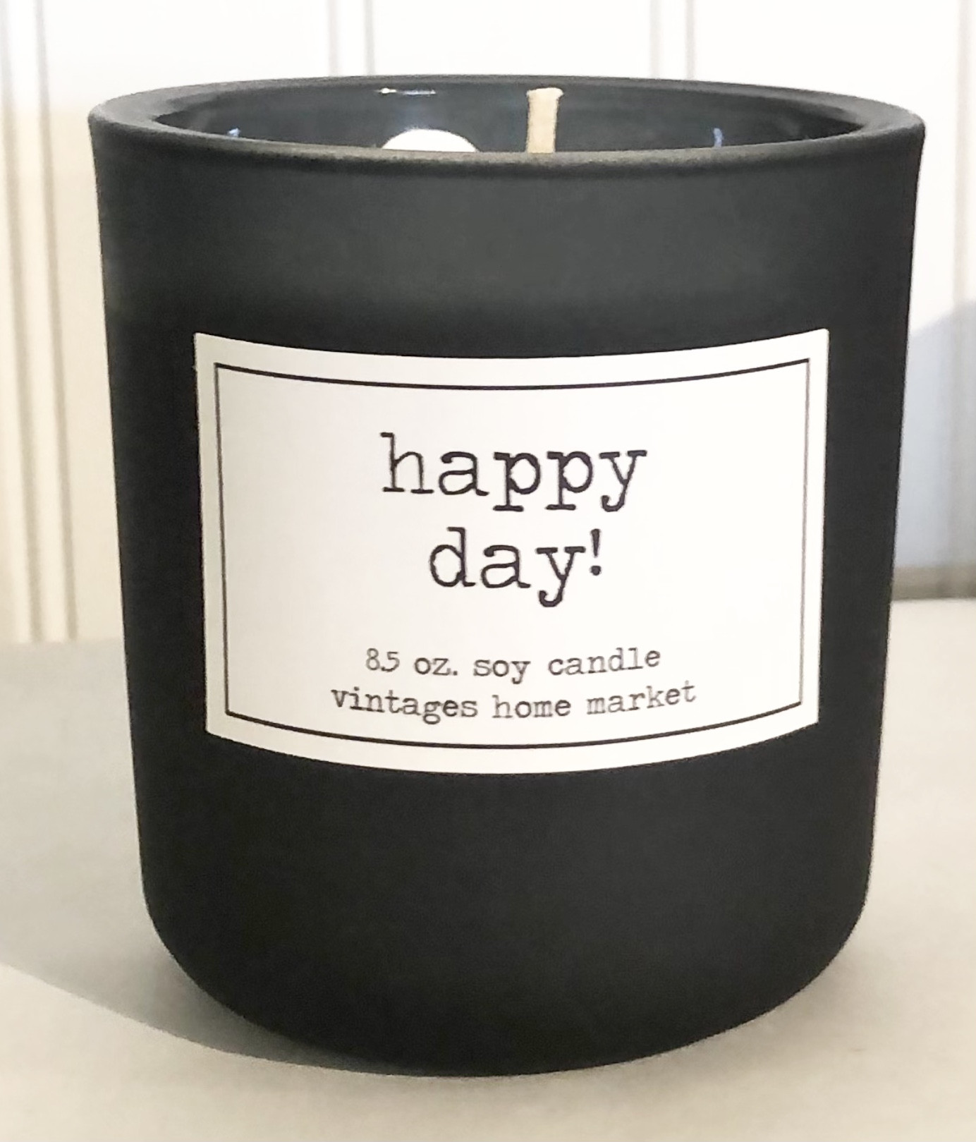 Vintages Home Market - Happy Day!  Candle,   Limited Edition Graphite