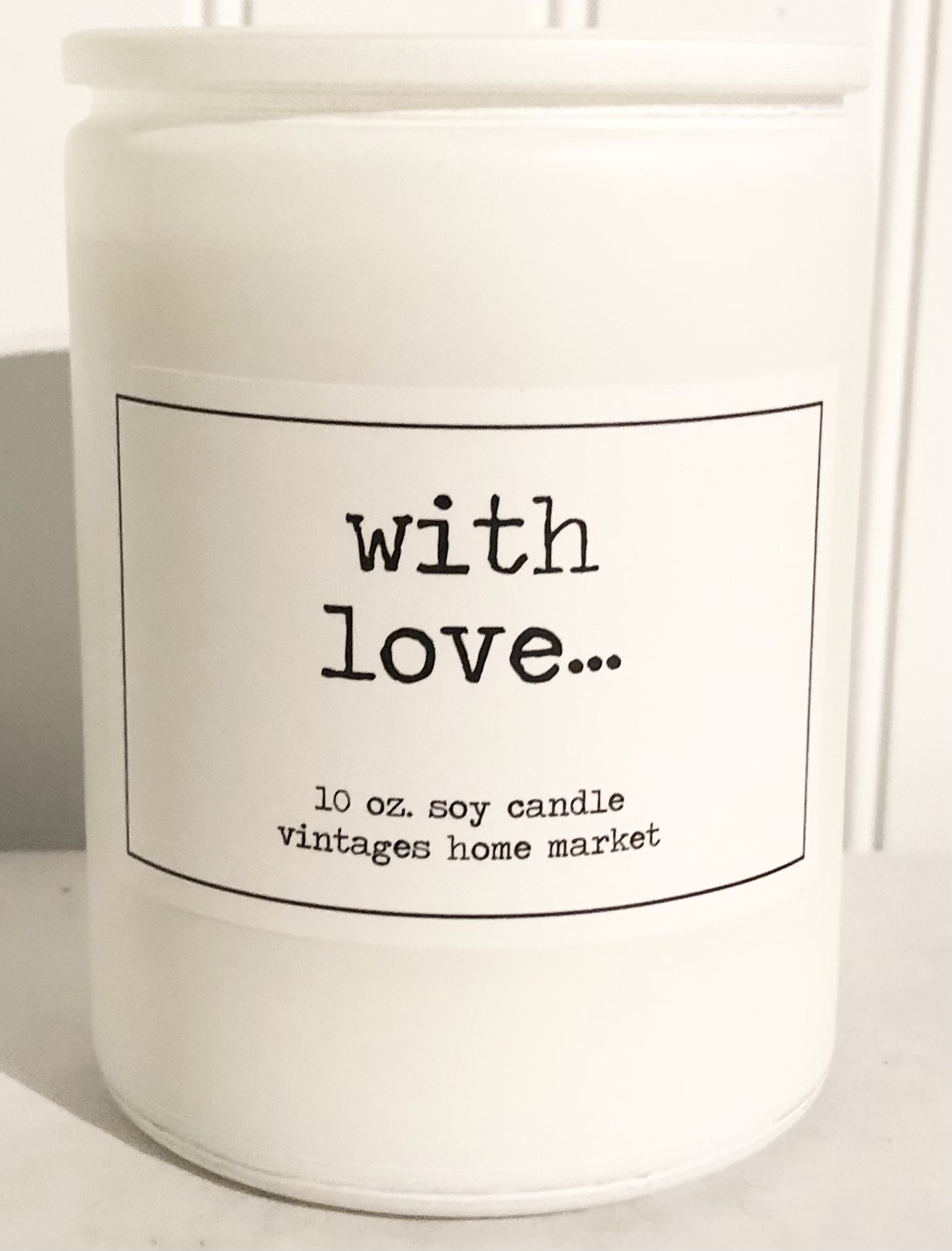 Vintages Home Market - With Love  Candle,  Apothecary 10oz
