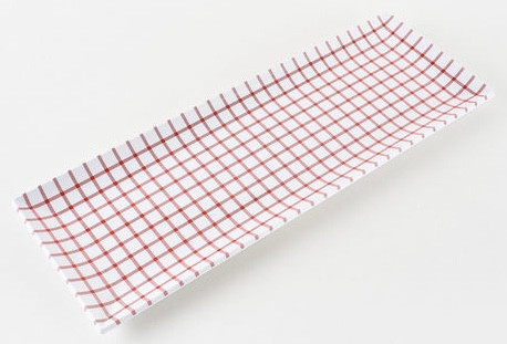 Platter - Red Gingham (Melamine 21”)