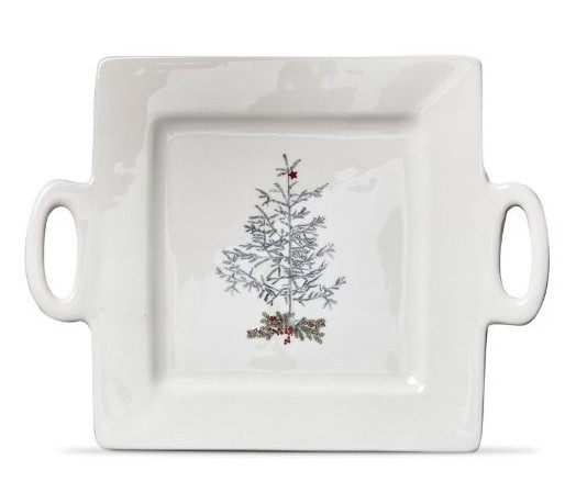 Platter - Holiday, Winter Farmhouse Square Platter