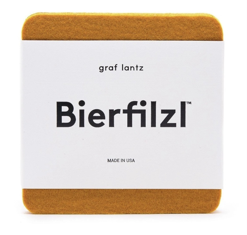 Coasters - Bierfilzl Square Felt (set of 4), Turmeric