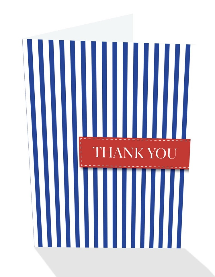 Pinstripe Thank You