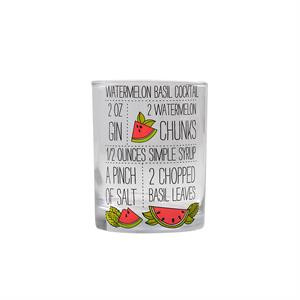 Cocktail Recipe Glass - Watermelon