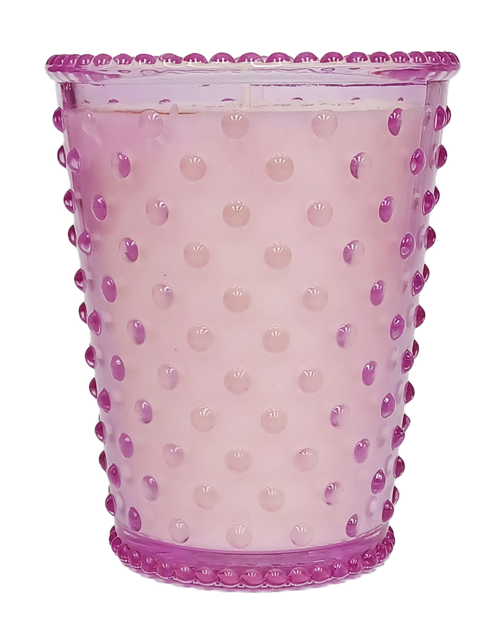 Hobnail Candle - Rhubarb
