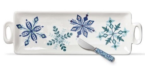 Platter - Holiday, Snowflake Serving Set