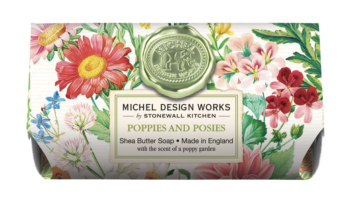 Michel Design - Poppies & Posies Large Bar Soap