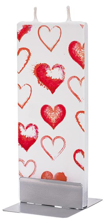 Flat Candle - Hearts