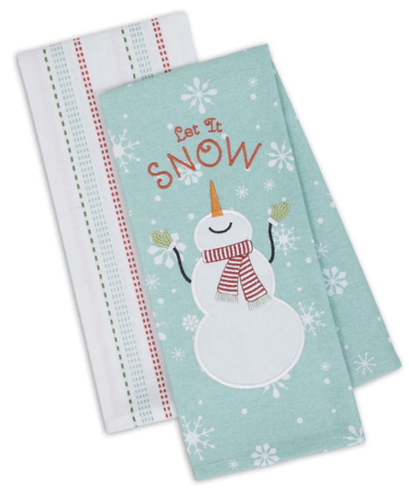 Holiday Dish Towel (Set of 2) - Snowman