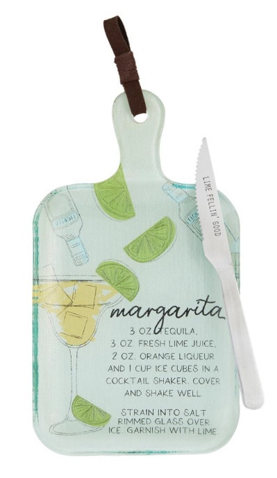 Platter - Margarita Recipe Glass Board Set