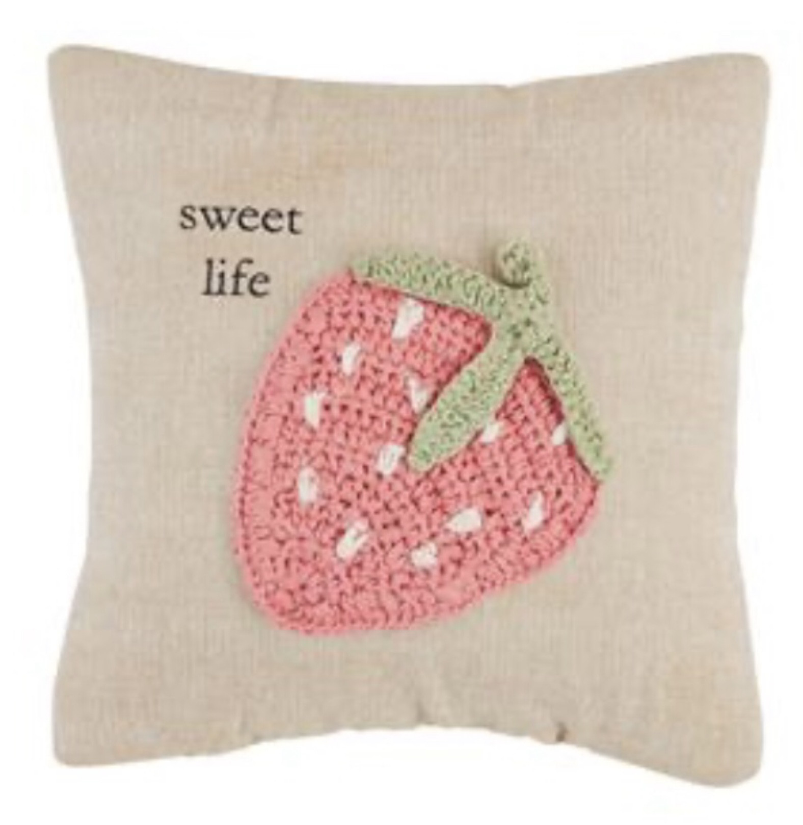 Pillow Small Crochet - Strawberry