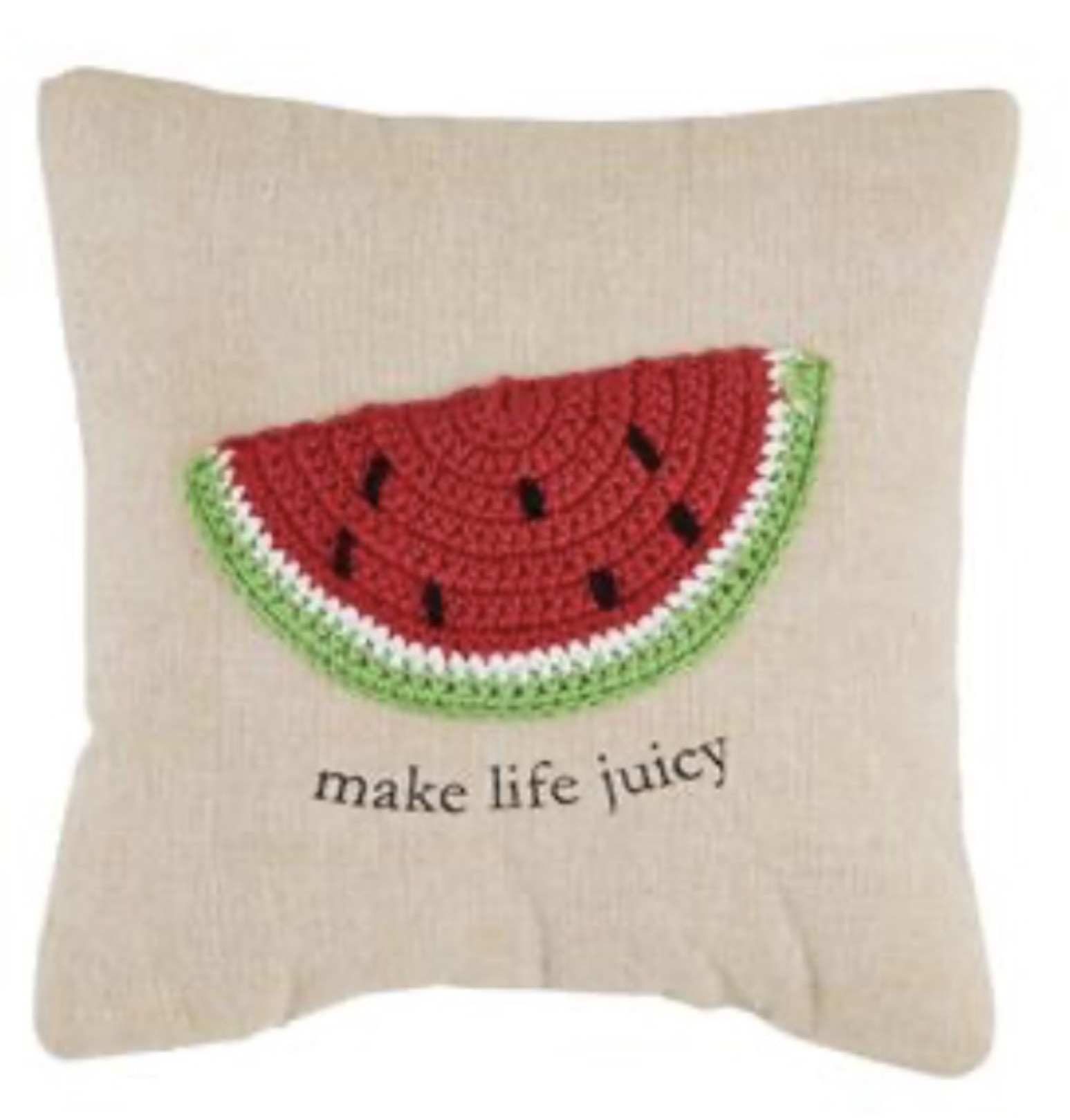 Pillow Small Crochet - Watermelon