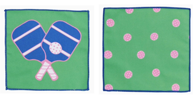 Microfiber Cocktail Napkins (Set of 8) - Pickleball
