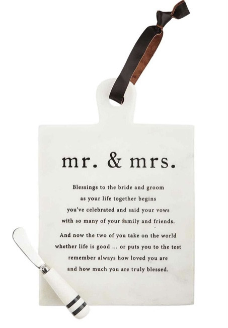 Platter - Wedding, Mr & Mrs Marble Board Set