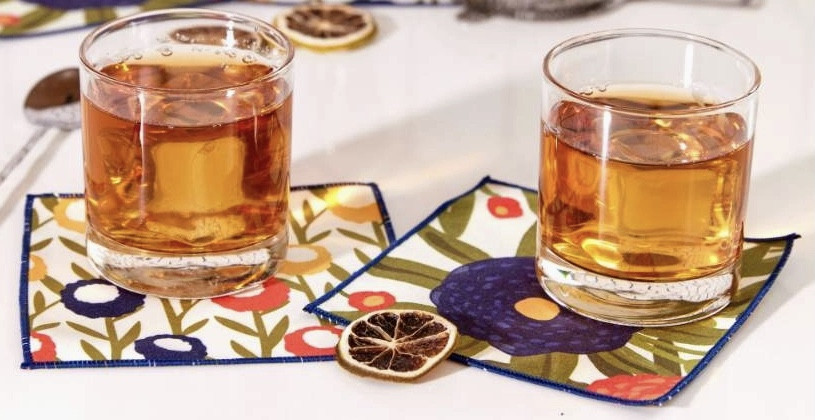 Microfiber Cocktail Napkins (Set of 8) - Harvest Sunshine