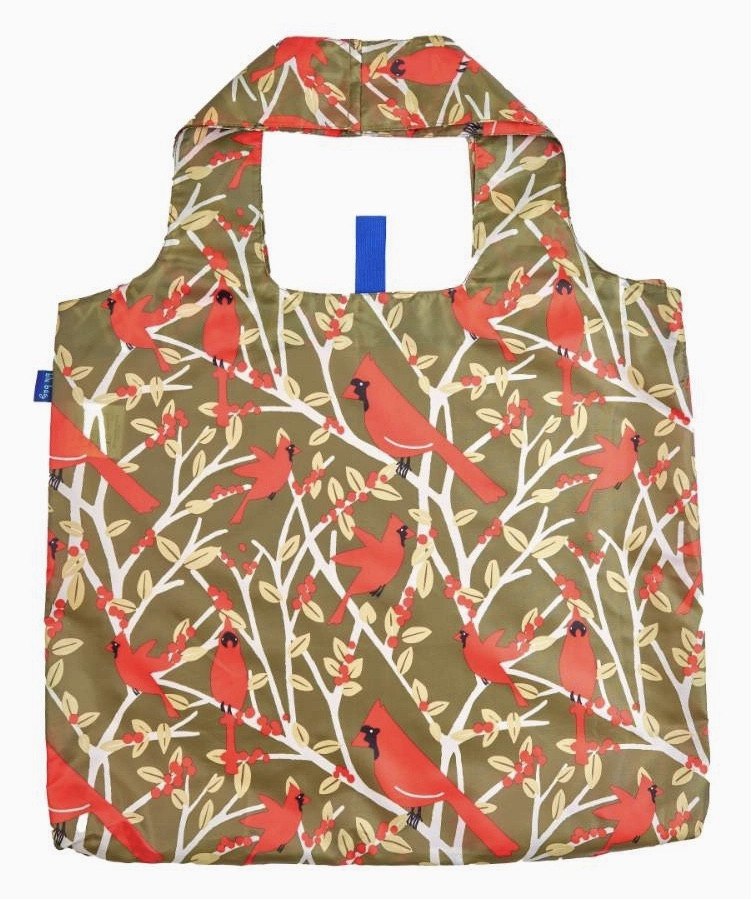 Tote Bag - Blu, Winter Cardinals