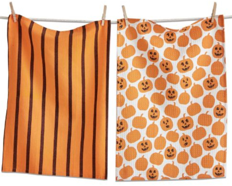 Dish Towel (Set of 2) - Halloween Jack-O-Lantern