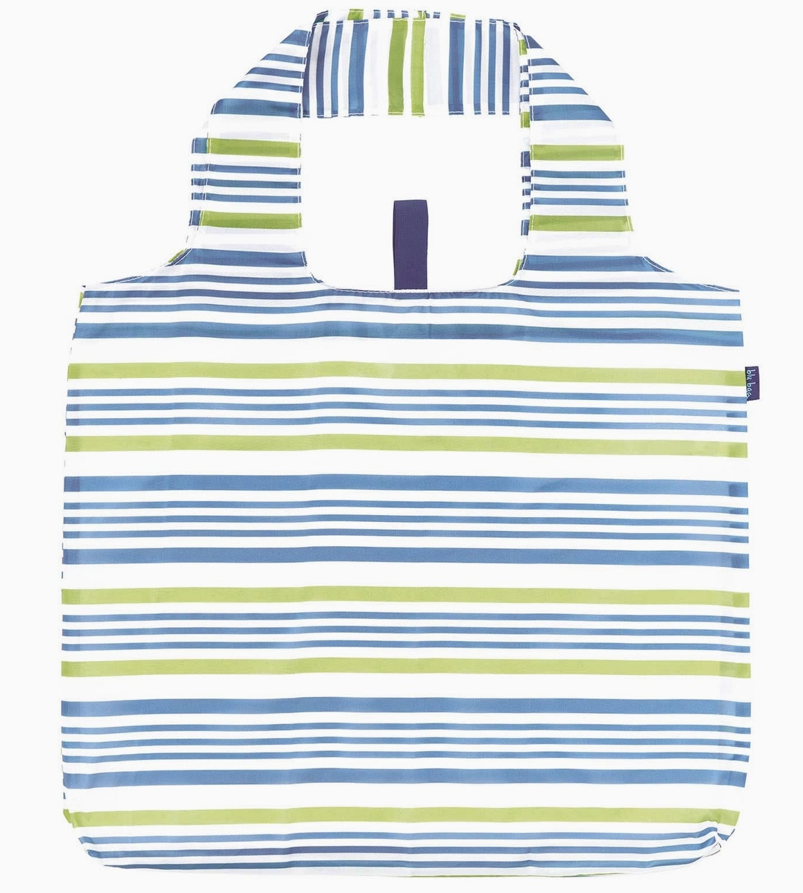 Tote Bag - Blu, Blue & Green Stripes