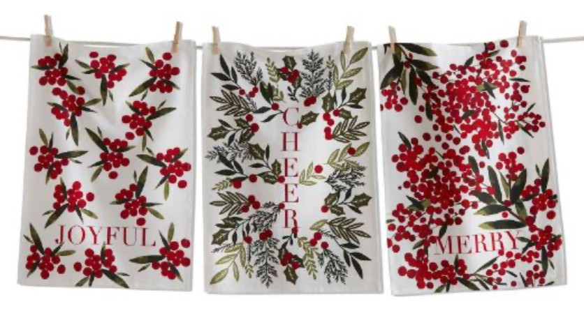 Holiday Dish Towel - Sprig Berries (Individual)