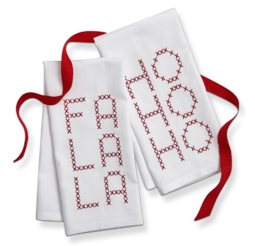 Holiday Guest Towels - Ho Ho Ho, Fa La La (set of 2)