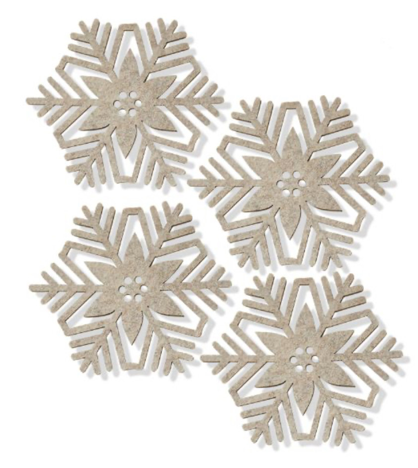 Coasters - Snowflake, Felt (set of 4)