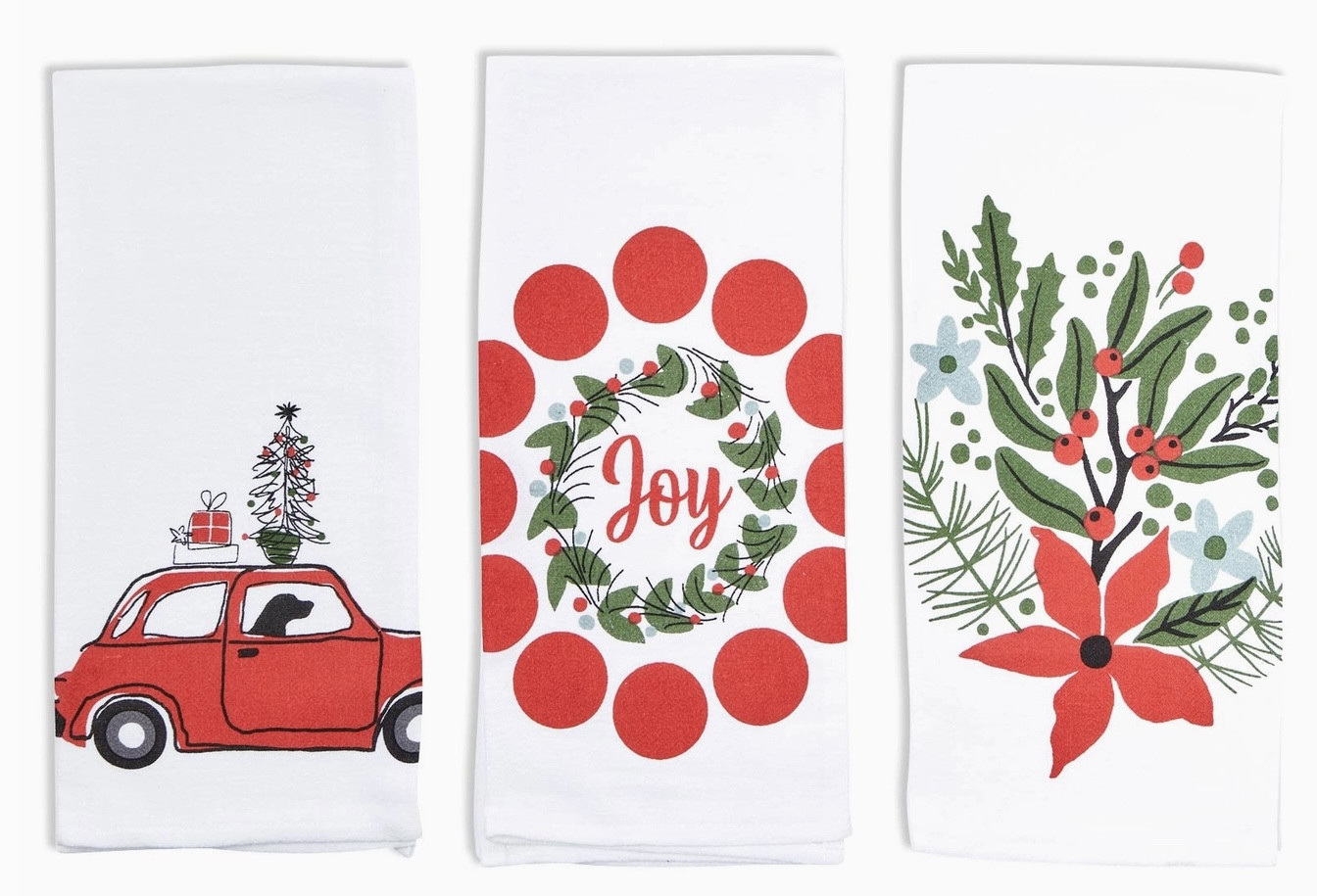 Holiday Dish Towel (Set of 3) - Christmas Nostalgia
