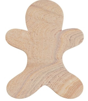Platter - Small Winter Marble Board, Gingerbread Man