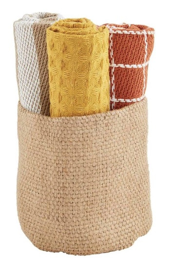 Dish Cloth Set - Jute, Mustard