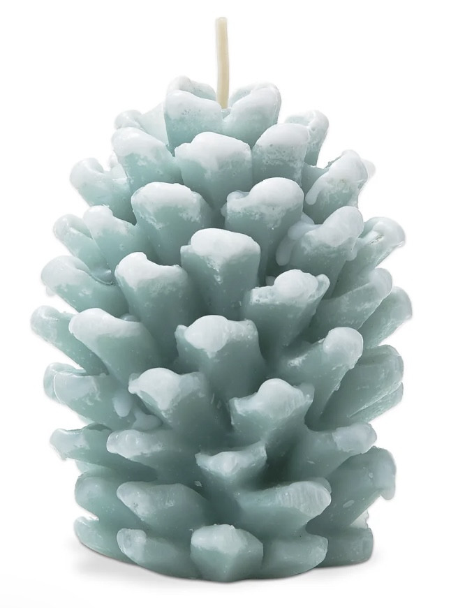 Frosted Pine Cone Candle