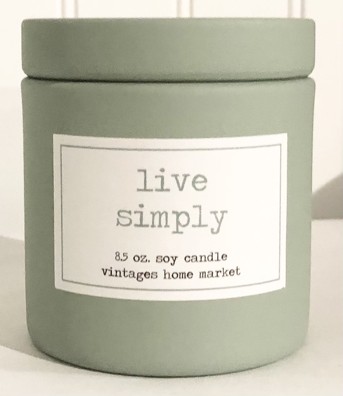 Vintages Home Market - Live Simply  Candle,  Limited Edition