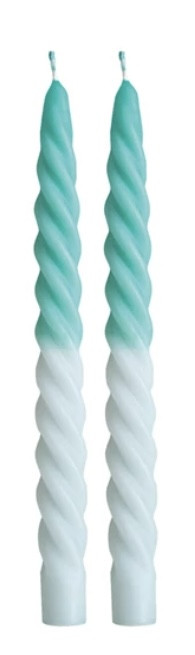 Tapers - Ombre Twist Aqua (Pair)