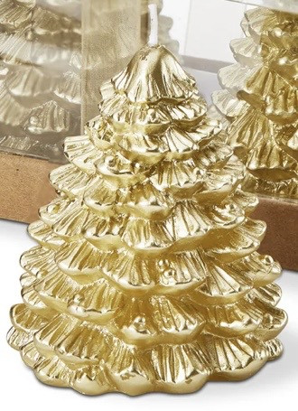 Winter Tree Candle, Gold