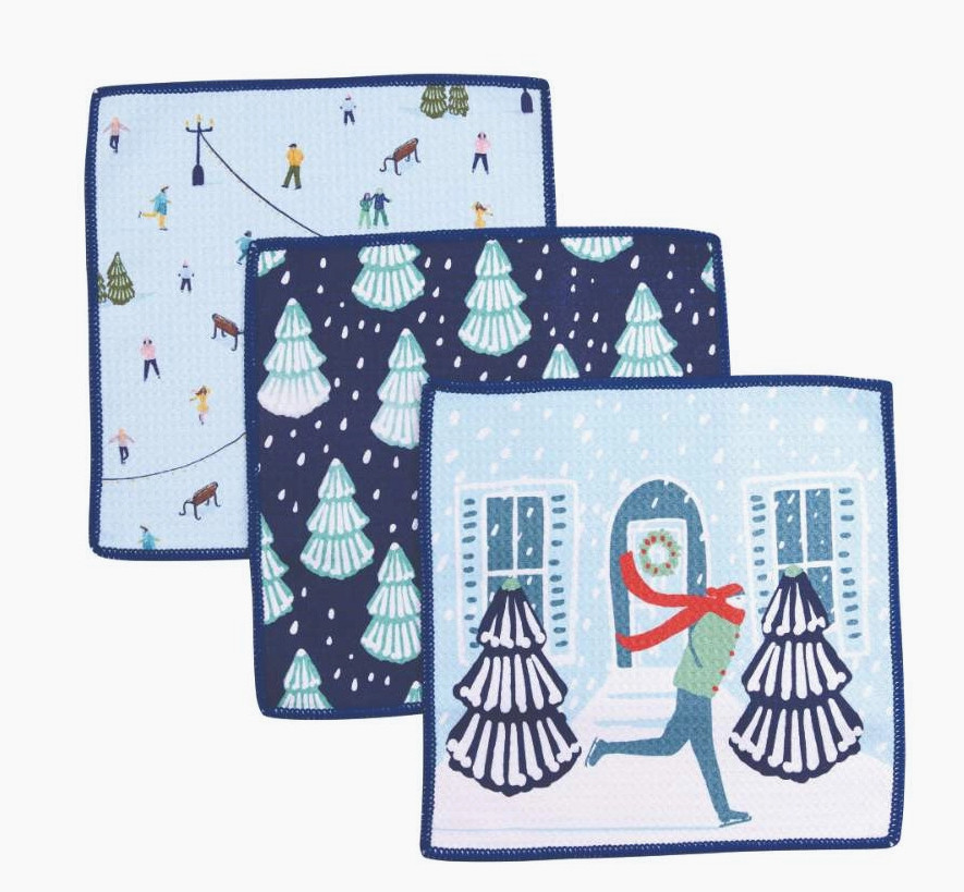 Dish Cloth - Microfiber, Winter (set of 3)