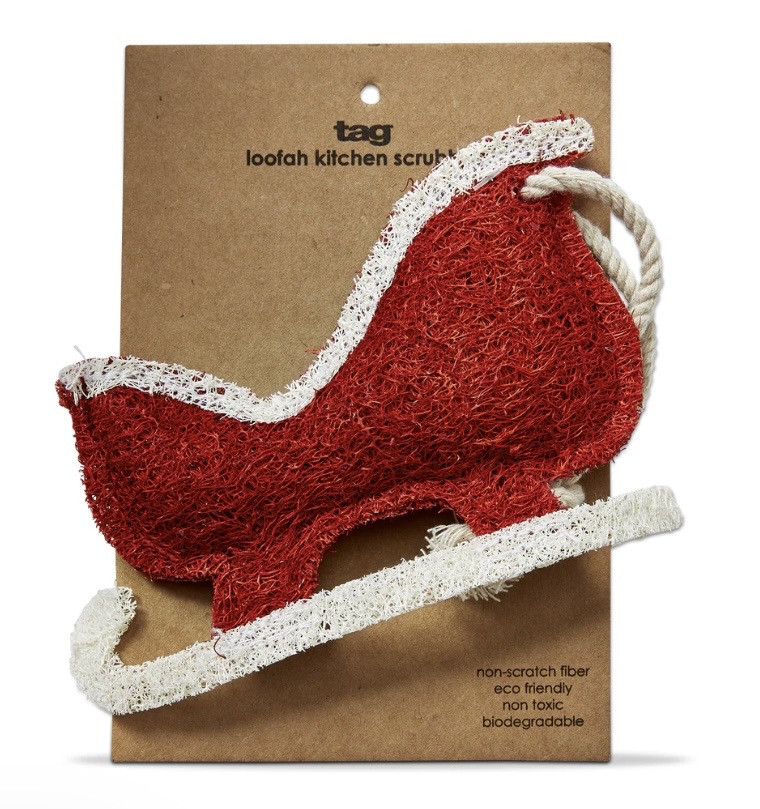 Sponge - Kitchen Scrubber, Holiday Sleigh