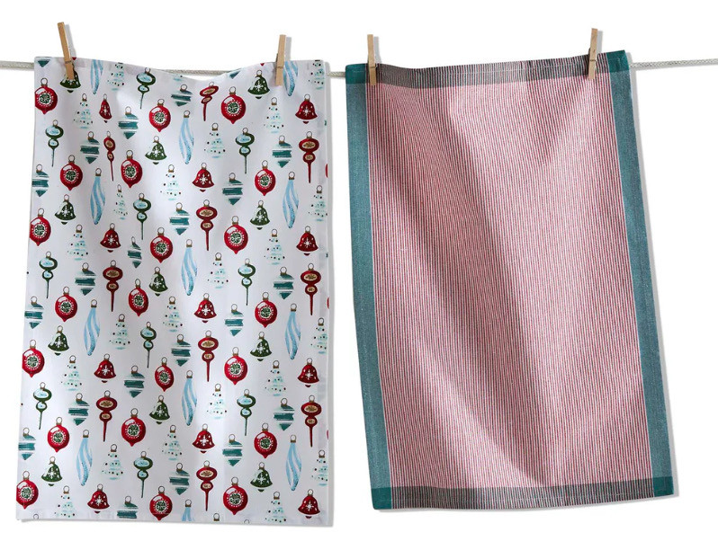 Holiday Dish Towel (Set of 2) - Ornament