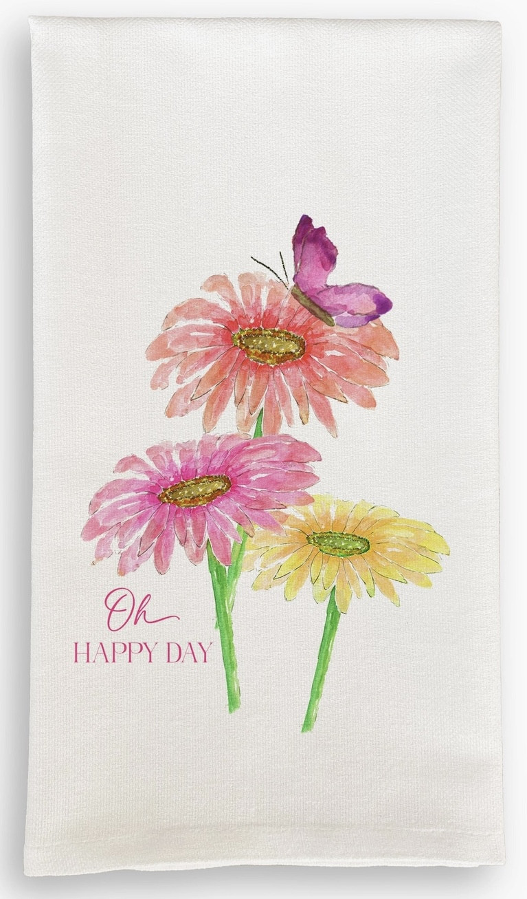 Dish Towel -  Floral, Oh Happy Day