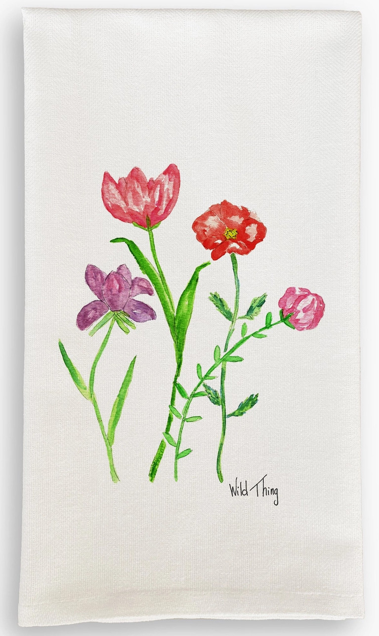 Dish Towel -  Floral, Wild Thing