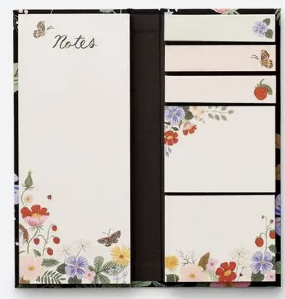 Rifle Paper - Sticky Note Folio, Strawberry Fields