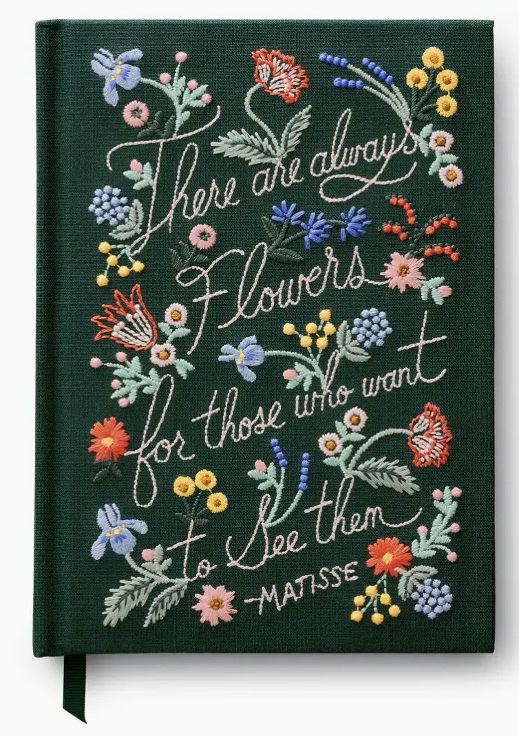 Rifle Paper - Embroidered Journal - There are Always Flowers