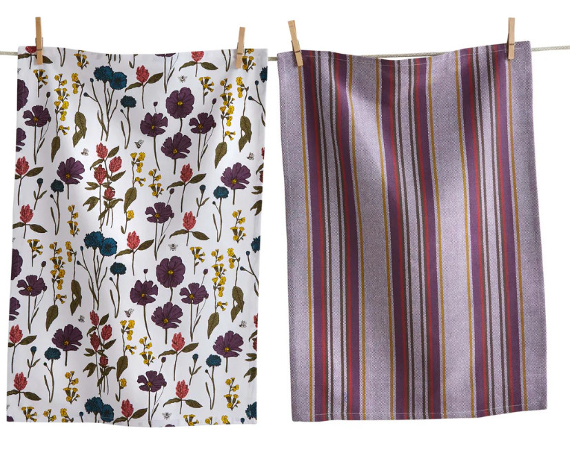 Dish Towel (Set of 2) - Bee Floral