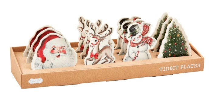 Small Vintage Holiday Tidbit Plate (Individual)