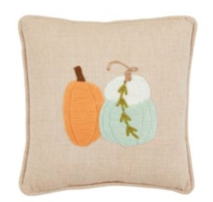 Pillow - Small Embroidery, Triple Pumpkin