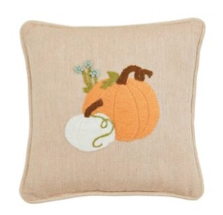 Pillow - Small Embroidery, Double Pumpkin